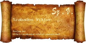 Szabados Viktor névjegykártya